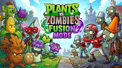 لعبة Plants vs Zombies Fusion Mode على الانترنت